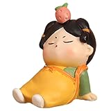 Sculpture décorative chinoise : pleine d'apparence de style chinois ancien, unique et mystérieuse, c'est une petite surprise pour un enfant ou un ami, statue