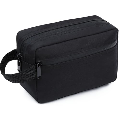 Bolsa de Higiene Pessoal de Viagem para Mulheres e Homens, Bolsa de Barbear Resistente à Água para Acessórios de Higiene Pessoal, Sacos de Armazenamento Dobráveis com Divisor e Alça para Cosméticos