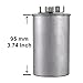 BOJACK 45+5 uF 45/5 MFD ±6% 370V/440VAC CBB65 Dual Run Circular Start Capacitor for AC Motor Run or Fan Start or Condenser Straight