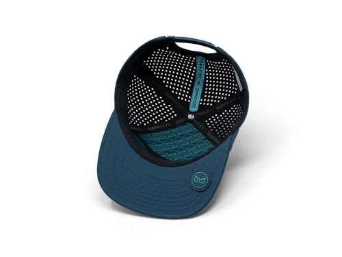 Image of melin Trenches Icon Hydro, Performance Snapback Hat, Water-Resistant Flat Bill Caps for Men & Women, Golf, Running or Workout