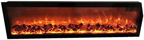 Flame Atomized Fireplace 3D Simulation Flame Electric Fireplace Nsert Fireplace Home Appliances Living Room Decorating Warming Fireplace 3D Steam Electric Fireplace (Color : Black, Size : 200cm)
