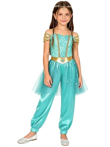 Maillots árabes niñas para disfraz de halloween con falda cola