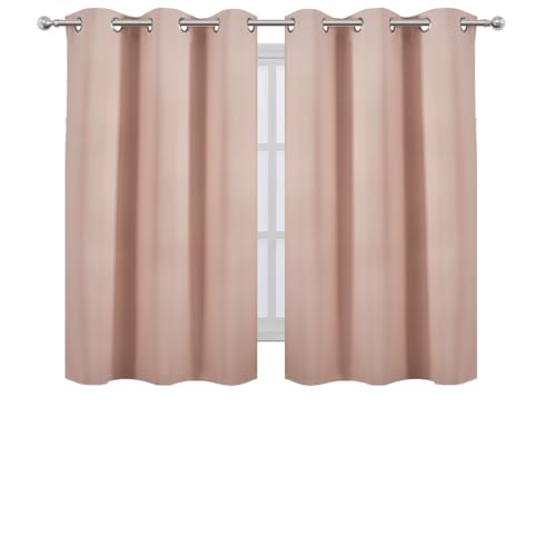 Image of LEMOMO Blush Blackout Curtains /38 x 54 Inch /Set of Two Panels Grommet Living Room Curtains