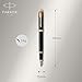 Parker IM Fountain Pen | Black Lacquer with Gold Trim | Fine Nib with Blue Ink Refill | Gift Box