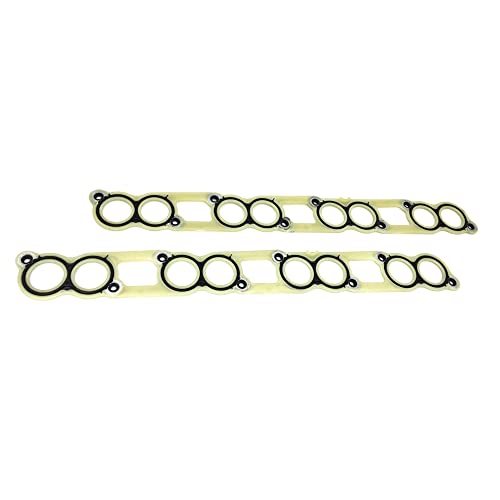 Image of Partsflow 2X Engine Intake Manifold Gasket Set V8 6.0 Diesel | Compatible With Ford E350 E450 Excursion F250 F350 Super Duty F450 F550