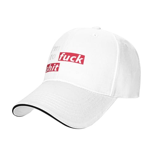 Sonnenblende,Ich Bin Hier, um Scheiße zu Bauen Sportkappe Atmungsaktiv,Freizeit Schirmmütze für Damen Outdoor Mädchen