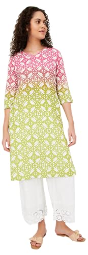 Image of Max Women's Rayon Blend Regular Fit Casual Kurta