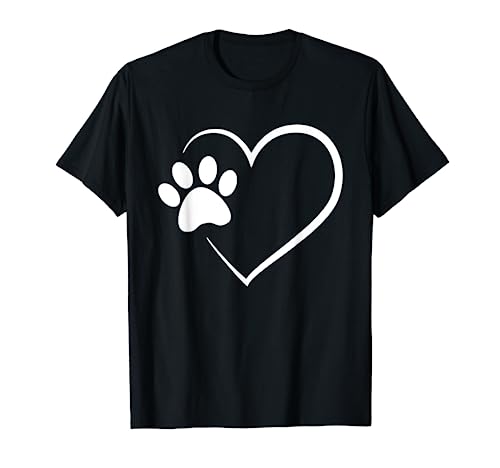 Cane zampa cuore – regalo amante dei cani per mamme Maglietta