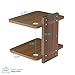 WALI Floating TV Shelf, 2 Tier Projector Shelf for DVD Players, Routers, Game Consoles, Cable Boxes, Living Room Decor Accessories, Wall Mount Shelves Holds Up to 22lbs (CS202N), 2-Shelf, Walnut Brown