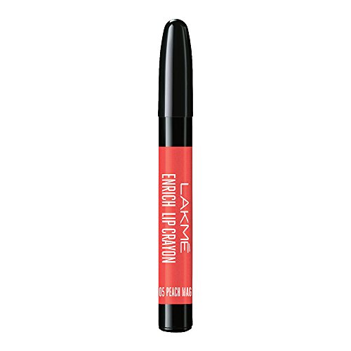 Image of LAKME Insta Matte Eye Liner, Black, 9ml And LAKME Enrich Lip Crayon, Peach Magnet, 2.2g