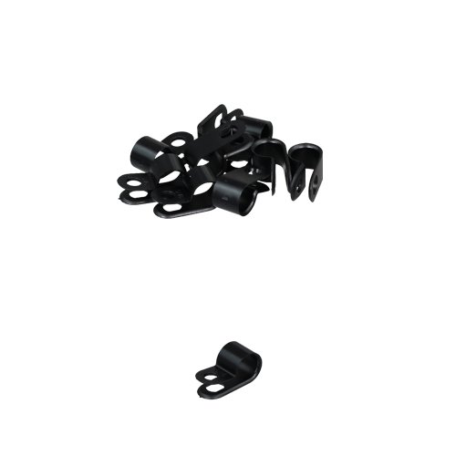 Preisvergleich Produktbild 10 x Kabelklemme, Kabelschelle, Kunststoff 8,2mm