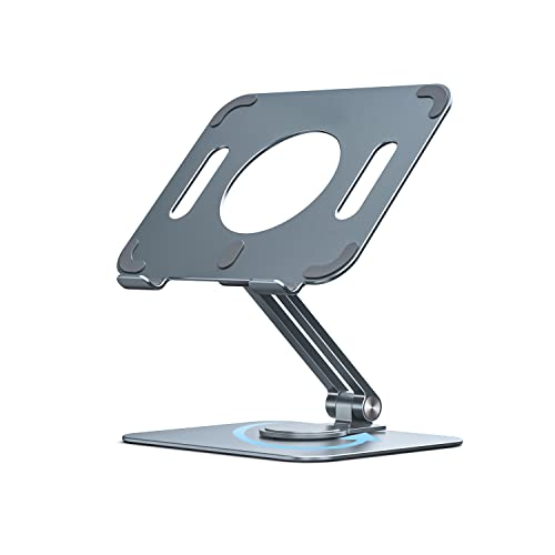 SAFEMORE Support de tablette rotatif réglable compatible avec iPad Mini, iPad Pro 11/12.9, Galaxy Tab S7, Surface, Kindle, liseuse électronique et plus (12,7 cm à 35,6 cm) Cover