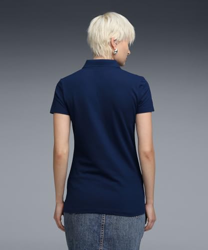 Image of Puma Women's Polo T-Shirt | Cotton Regular Fit Short Sleeve Polo with Ribbed Collar & Button Placket | Classic Everyday T-Shirt for Casual, Sport & Streetwear
