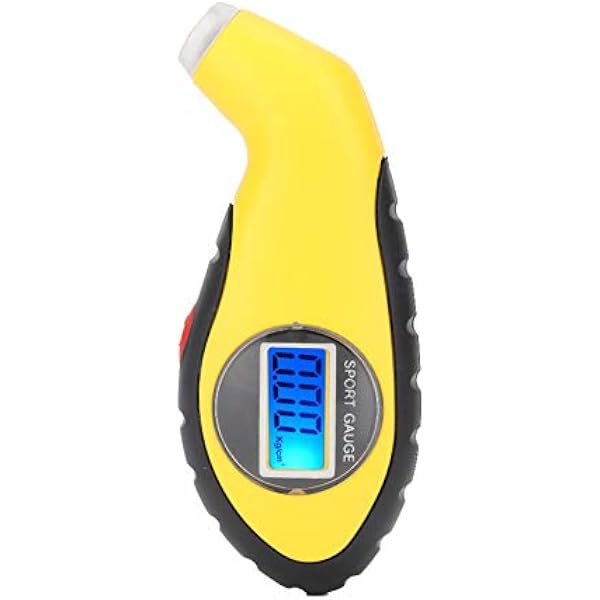 Precyzyjny Miernik Ciśnienia w Oponach Samochodowych Wyświetlacz LCD Elektroniczny Czujnik Cyfrowy Nocny żółty Czarny