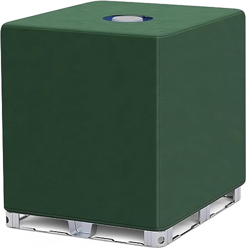 IBC - Copertura per barile da pioggia da 1000 l, 275 galloni, parasole impermeabile, cappuccio protettivo da 1000 l, copertura impermeabile per serbatoio dell'acqua piovana (verde)