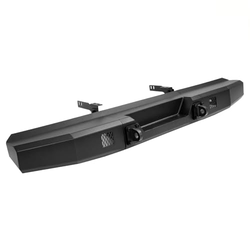 SUGGESGIVE JN Rear Bumper Compatible with Polaris Ranger 1000/XP 1000 NorthStar Premium 2018-2025 Black Heavy Duty Steel UTV Rear Brush Guard Protector Off-Road Accessories