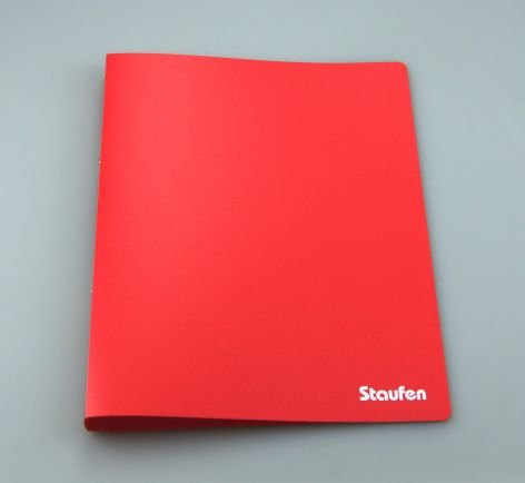 10 x Staufen Ringbuch A4 PP 2 Ringe 17mm rot
