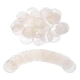 uxcell 120Pcs Capiz Shells 2' Round Natural Shells with 2 Holes for Seashell Wind Chimes Curtain Shell Garland DIY Craft Wedding Home Decoration, White