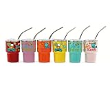 PRINTZONN Tying the Knot Toast 3oz Mini Shot Glass Tumblers with Lid and Straw Reusable Stainless...