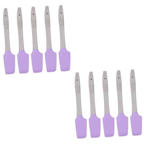 Housoutil 2sets Professional Waxing Spatulas Silicone Brush for Beauty Mask Easy Application 5pcs*2