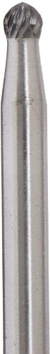 Drill America SD-14 Carbide Burr/Rotary File Ball-End Double Cut for Die Grinder 3/16" Dia. x 1/8" Cut Length with 1/4" Shank and 2" Overall Length - Image 2