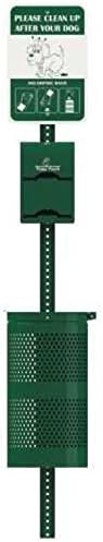 Crown Products Pet Waste Station Kit with Lid, Without Channel Post-881076