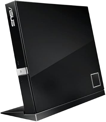 ASUS SBW-06D2X-U external 6X Blu-ray writer, Stand Design, Mac Compatible, M-DISC support, Disc Encryption, Unlimited Webstorage(12 months), NERO Backitup, E-Media