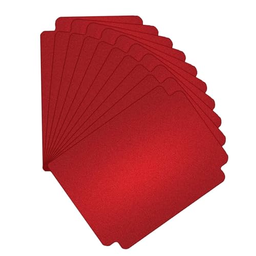 トレーディングカード用仕切り 標準フロストカードセパレーター スポーツカード用 レッド 10個 赤 9.3x6.8cm