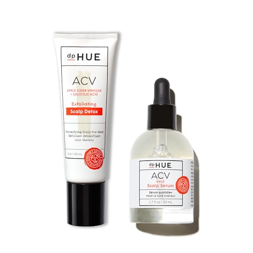dpHUE ACV Daily Scalp Serum (1.7 fl oz) + ACV Exfoliating Scalp Detox (4 oz) - Helps Soothe Dry Scalps & Activate Healthy Hair Growth