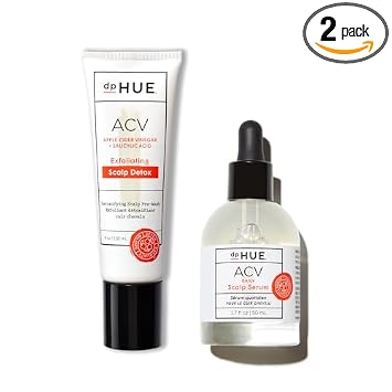 dpHUE ACV Daily Scalp Serum 1.7 fl oz + ACV Exfoliating Scalp Detox 4 oz - Helps Soothe Dry Scalps & Activate Healthy Hair Growth