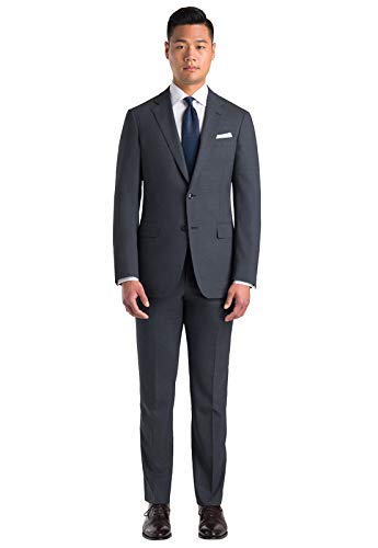 Terno Slim Oxford Cinza Chumbo Jordhan Cor:Cinza;Tamanho:46