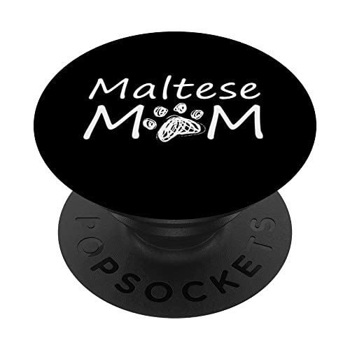Maltesa mamá cachorro dueño raza perro mamá mamá madre madre madre PopSockets PopGrip Intercambiable