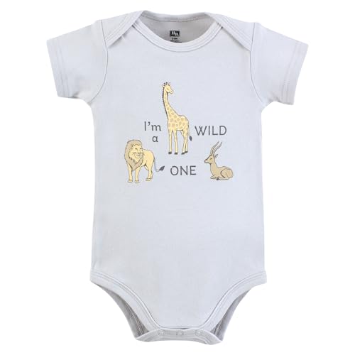 Image of Hudson Baby Unisex Baby Cotton Bodysuits 5-pack