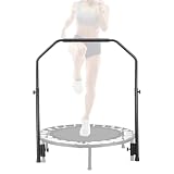 TOBWOLF Trampoline Handle Bar FIT 6 Feet Straight 40' Rebounder Round Fitness Trampolines, (Trampoline Not Included) Mini Trampolines Handle Bar ONLY Fit for Foot Tube Within 2.5CM/0.98IN Dia