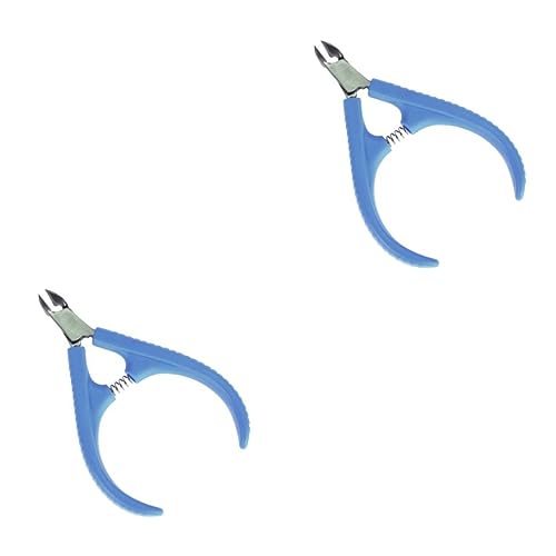 2 Piezas cortadora de manicura herramientas de manicura para uñas stainless steel pedicura cortaúñas pinza para cutículas dedicado tijeras de piel muerta onicomicosis cortauñas