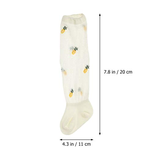 5 Pares Meias Mosquiteiro Meias Longas Para Bebê Meias Respiráveis Meias Infantis Meias Antiderrapan