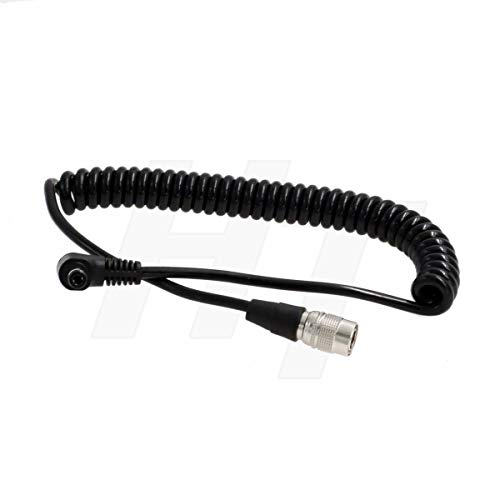 Cable en espiral Hirose de 4 pines con conector CC en ángulo 3