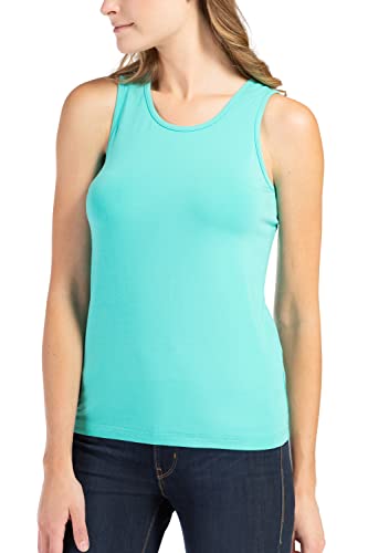 Fishers Finery Womens Essential Ecofabric Jersey Casual Yoga Tank (Turquoise XX-Large)