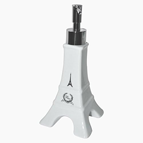 White Paris Eiffel Tower Liquid Soap or Lotion Dispenser