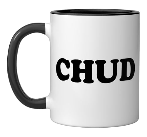 Chud Gen A Z Slang Internet Meme Ceramic Mug, Black/White