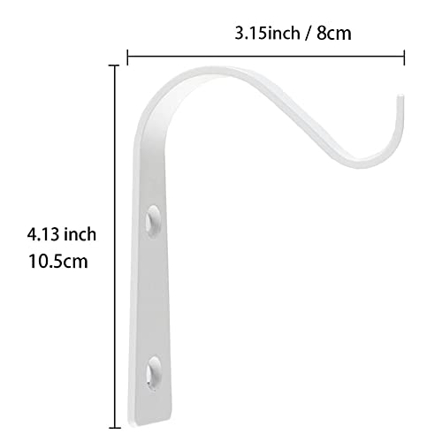 Lxoraziy 4 Pcs Hooks for Plant Basket Lantern, Bird Feeders - Black Metal Wall Hanging Bracket, Indoor/Outdoor Garden Hook Décor - Image 3