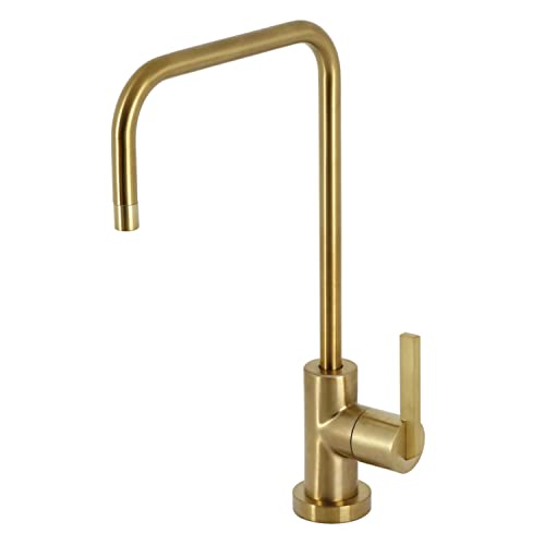 Kingston Brass KS6197CTL Continental Single-Handle Water Filtration Faucet, Brushed Brass by Kingston Brass - Used condition - US$43.96