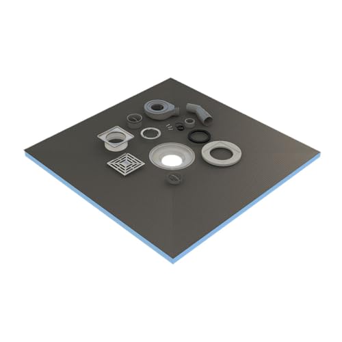 receveur de douche 80x80x4cm prêt à carreler avec siphon bac à douche