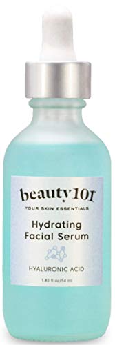 Beauty 101 Hydrating Facial Serum With Hyaluronic Acid, 2 Oz | Made In Usa, Cruelty Free, Paraben Free #TOP1