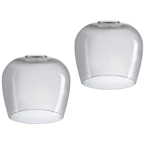 Image of 2 Pack 6.3 Inch Grey Replacement Glass Lamp Shade Pendant Ceiling Chandelier Wall Sconce Light