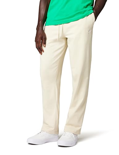 Nike Men's Sportswear Club Knit Open-Hem Pants, Light Khaki/White, Small
