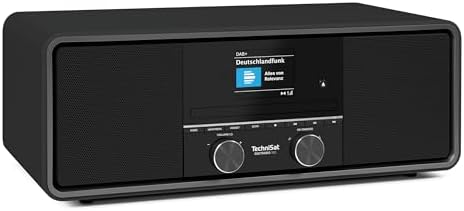 TechniSat DIGITRADIO 330 - DAB+ UKW Stereo Radio mit CD-Player, Schwarz | Bluetooth 5.3, USB MP3-Wiedergabe und Ladefunktion, 2,4 Zoll Farbdisplay, Radiowecker, Fernbedienung