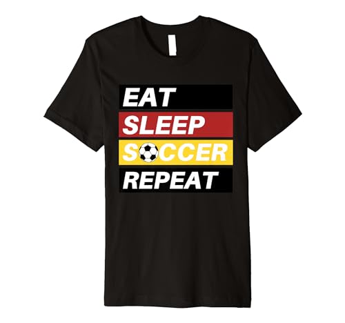 Eat Sleep Soccer Repeat Cool Sport Player Design Premium T-Shirt
