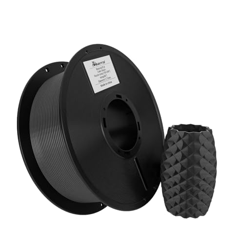 Nizzarra PLA 3D Printing Filament 1.75mm 1KG (2.2lbs) PLA Filament Stronger Toughness 3D Filament for Printer Dimensional Accuracy +/- 0.02 mm Fits Most FDM 3D Printer, Black