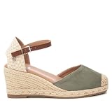 XTI - Sandalias con Cuña Mujer Kaki - Calzado Cómodo y Versátil - Moda casual - Modelo 14074614 (Talla 41)